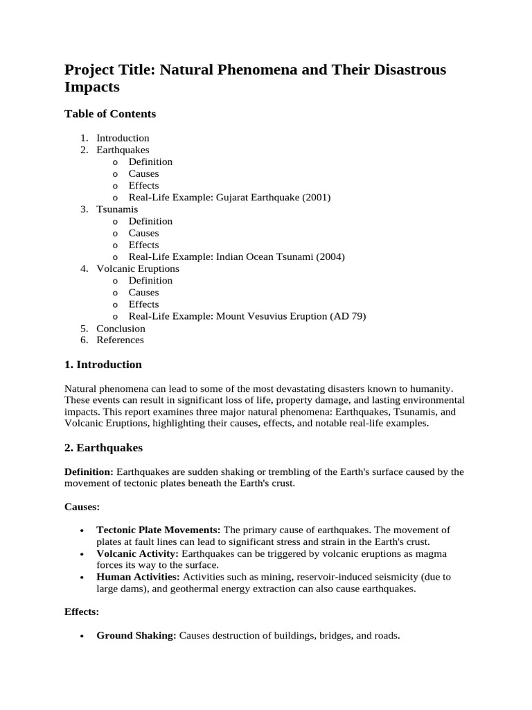 Project Title ss | PDF | Earthquakes | Volcano