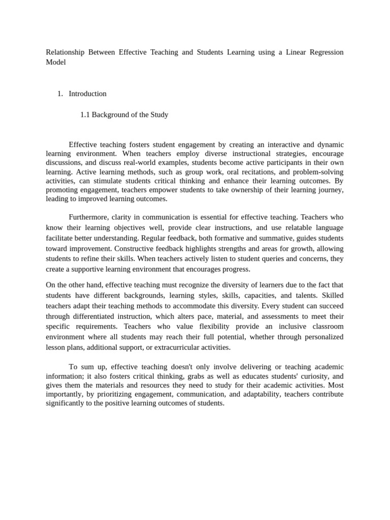 Effective Teaching in BS-Math | PDF | Teaching Method | Teachers