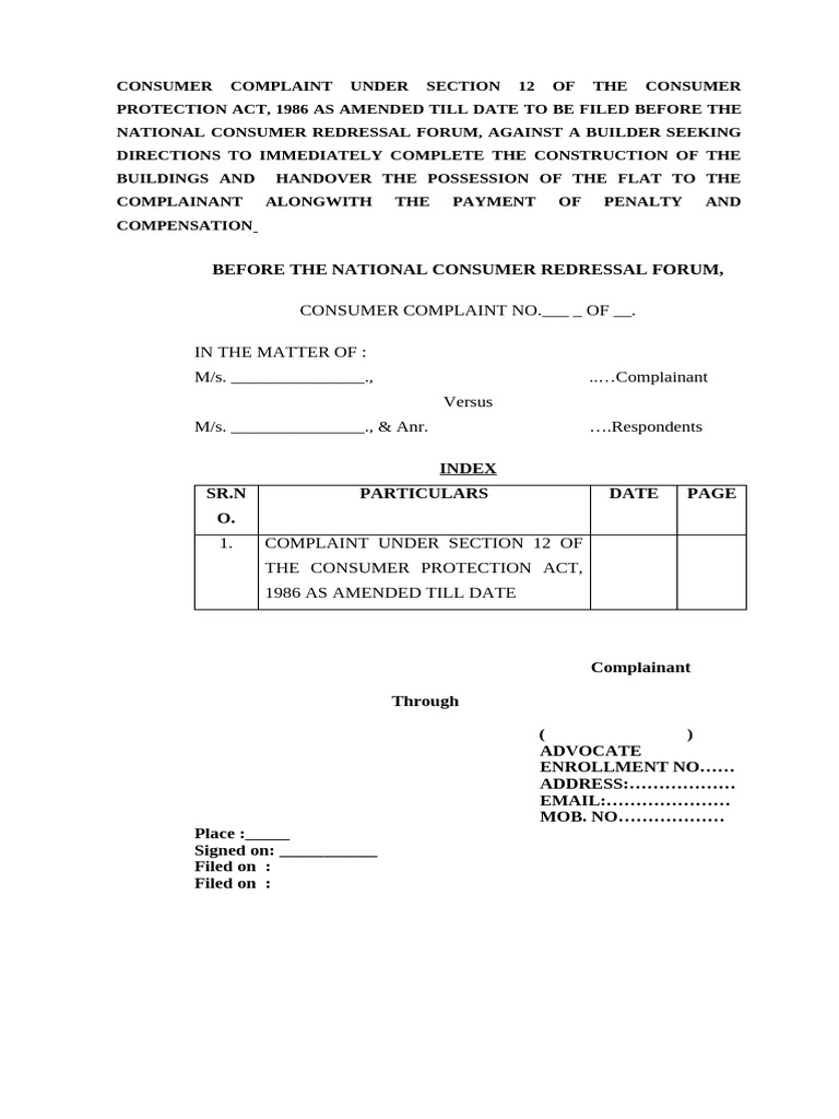 Before The National Consumer Redressal Forum | PDF | License | Interest