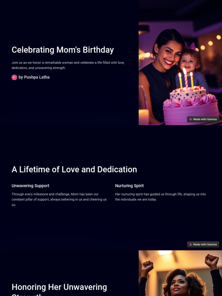 Celebrating Moms Birthday Pdf Love Courage