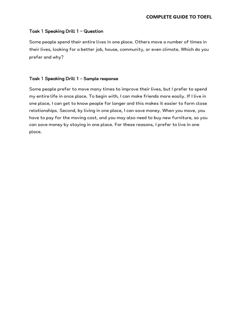 Task+1+Speaking+Drill+1+Response | PDF