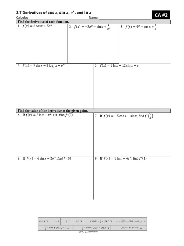 Calc 2.7 Ca2 | PDF