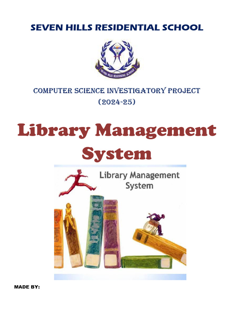 Library Management System Project | PDF | Databases | Libraries