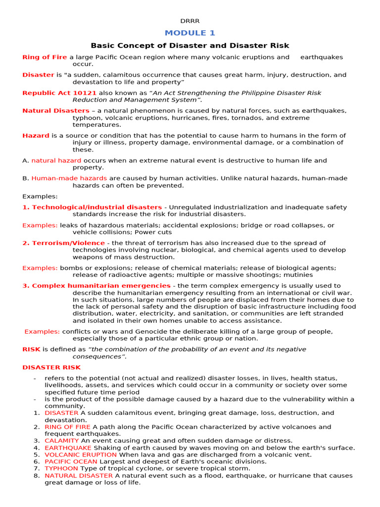 Drrr Pdf Volcano Natural Disasters