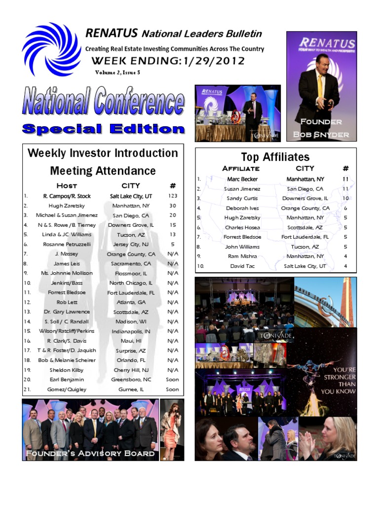 Renatus National Conference PDF Entrepreneurship Business