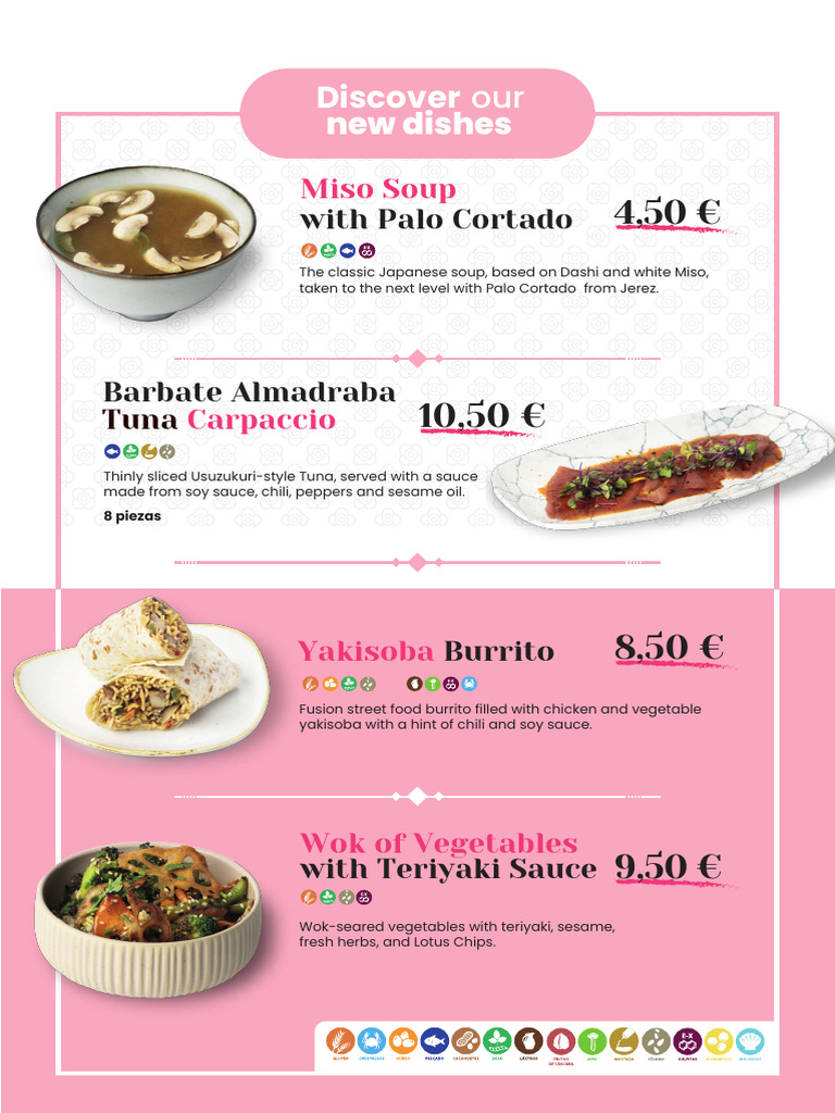 New Fusion Sushi and Street Food Menu | PDF | Sushi | Japanese Cuisine