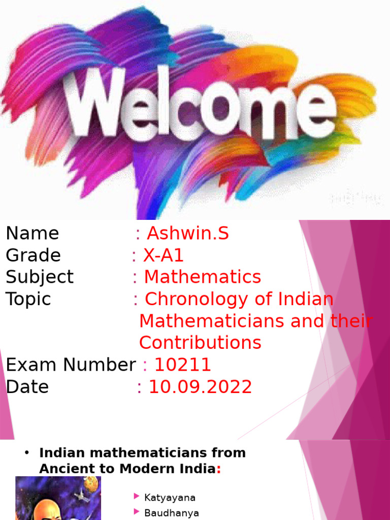 Indian Mathematicians' Contributions Timeline | PDF | Mathematics