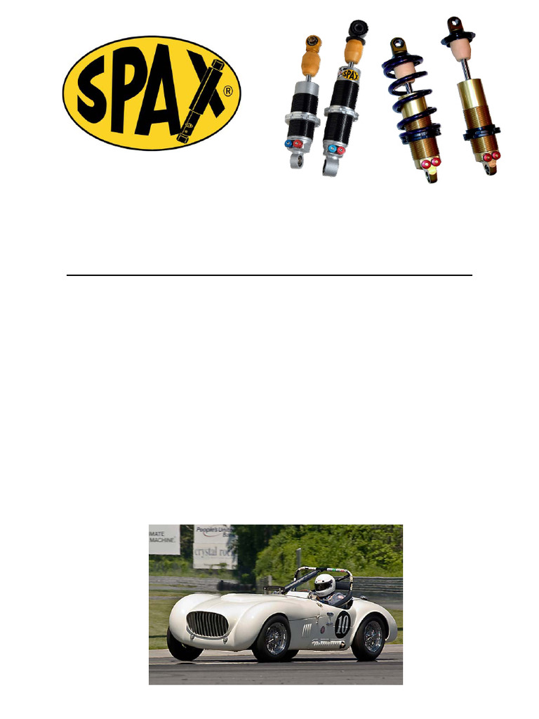 Spax Adjustable Shock Absorbers Guide | PDF | Automotive Technologies ...