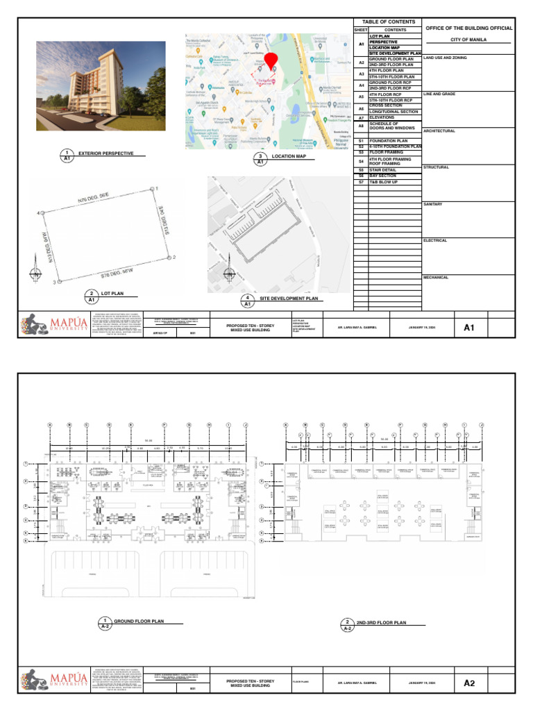 Ten-Storey Mixed Use Building Plans | PDF