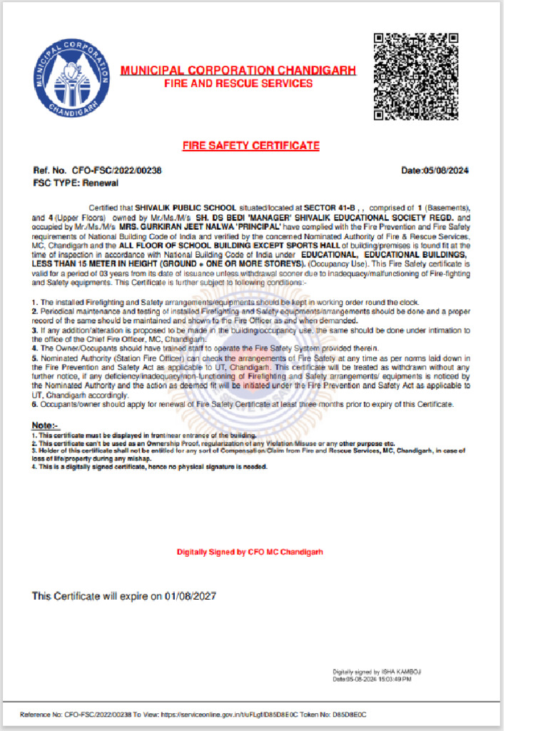 Fire-Certificate | PDF