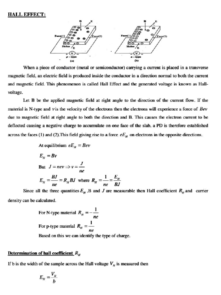 Understanding Hall Effect and Semiconductors | PDF | Semiconductors ...
