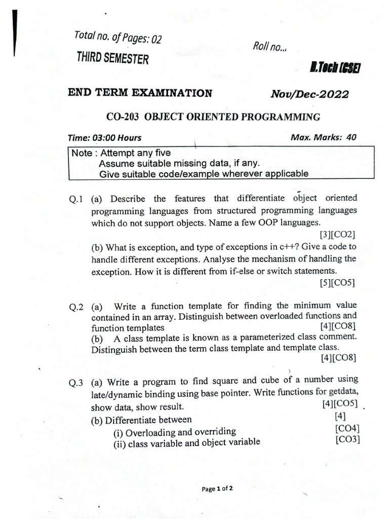 Oops 2022 End | PDF