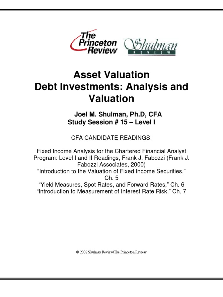 CFA Ss15 Fixed Income | PDF | Bond Duration | Bonds (Finance)