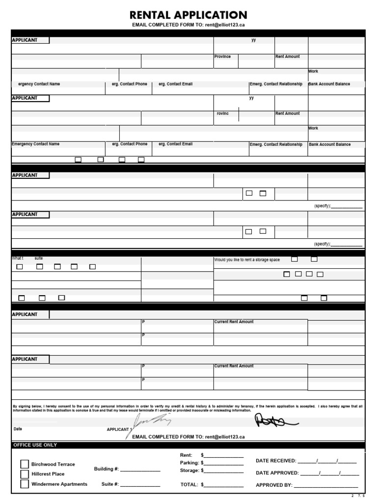 02 - Rental Application Form | PDF | Lease | Renting