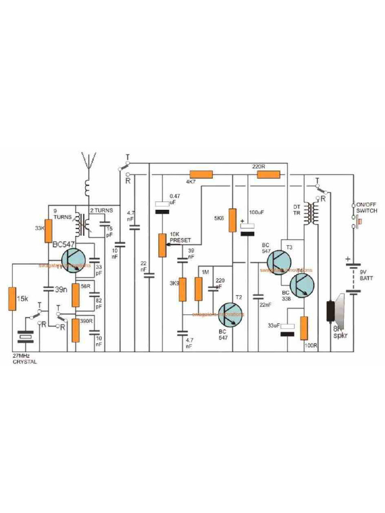 walkie talkie circuit diagram | PDF