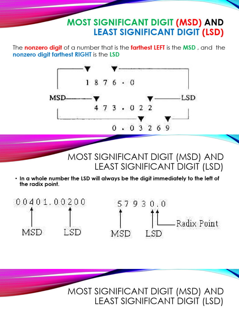 Understanding MSD and LSD Basics | PDF