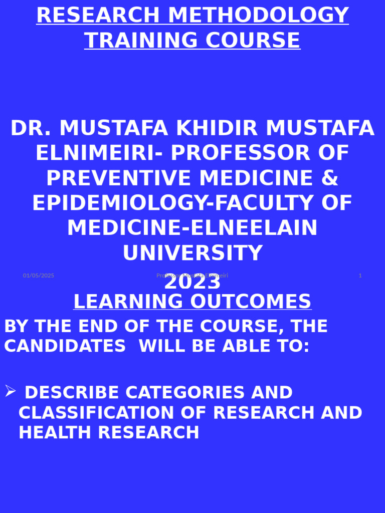 Research Methodology Training Course | PDF | Methodology | Hypothesis