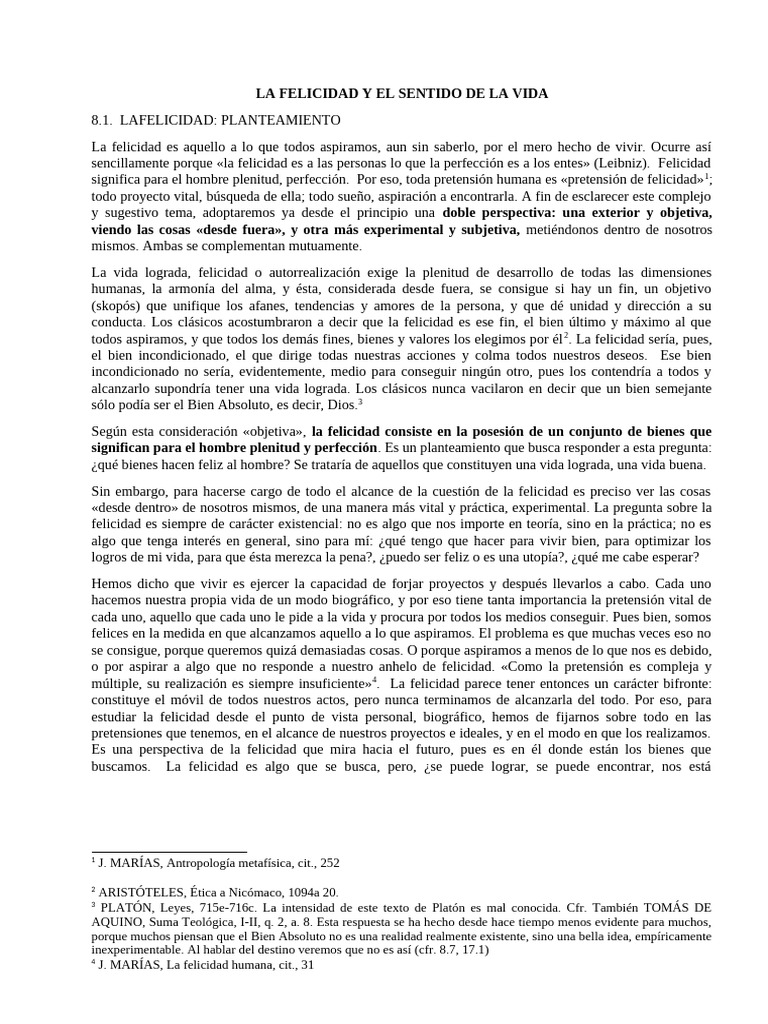 La búsqueda de la felicidad y su sentido | PDF | Felicidad ...