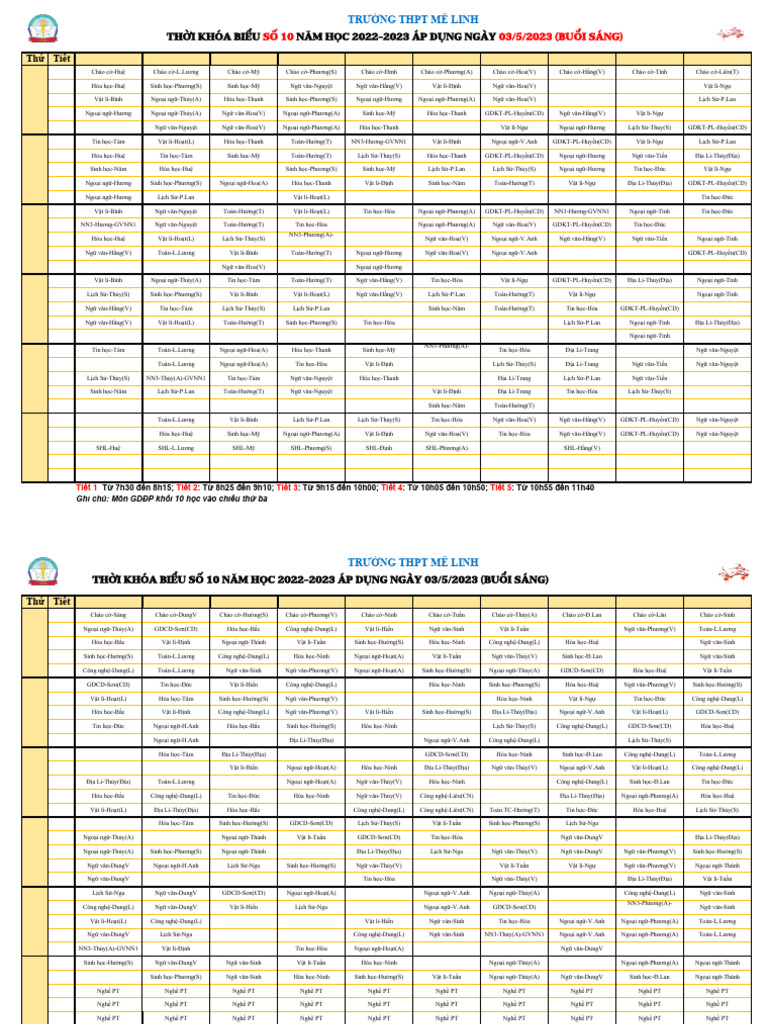 TKB10 Sáng Áp Dụng 03-5-2023 | PDF