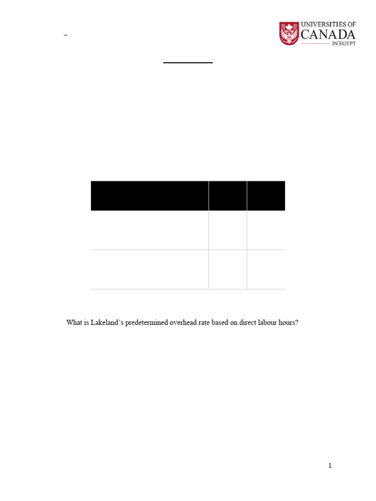 Managerial Accounting Assignment 3 | PDF | Labor | Business Economics