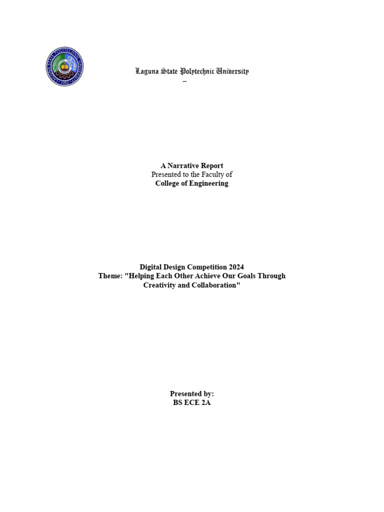 Digital Design Competition 2024 Report | PDF