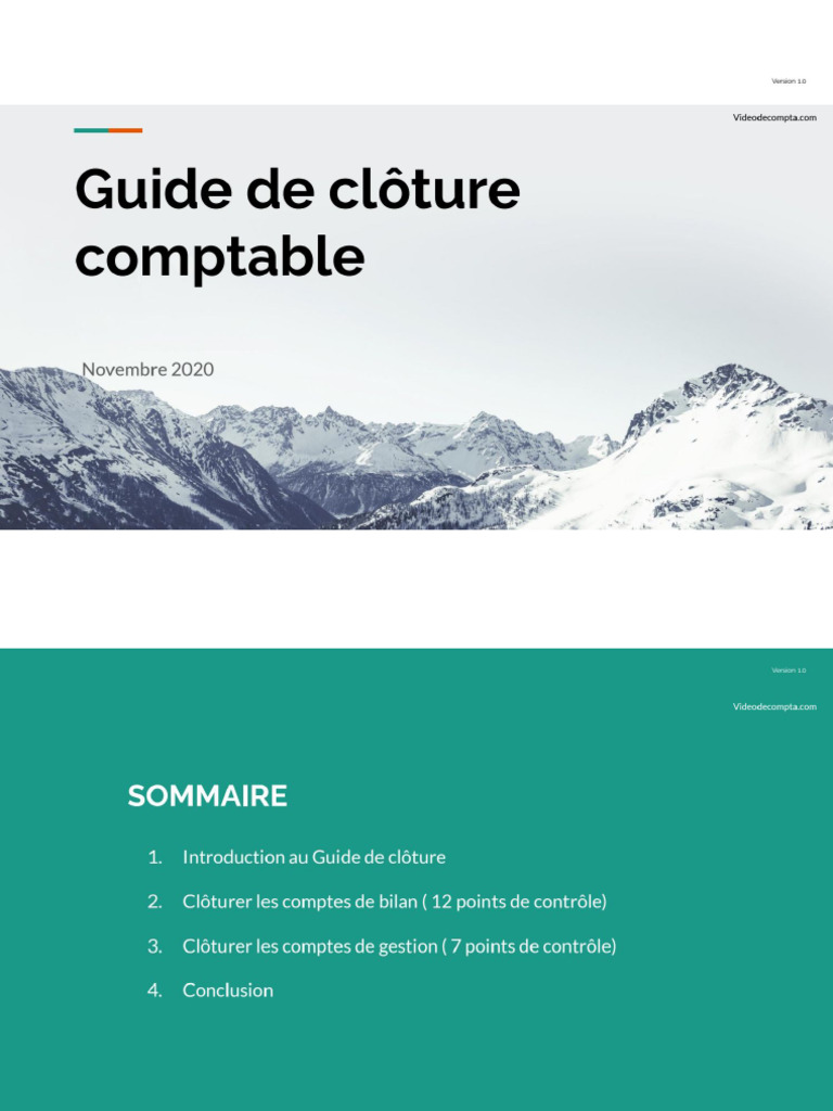 Guide De Clôture Comptable Pdf