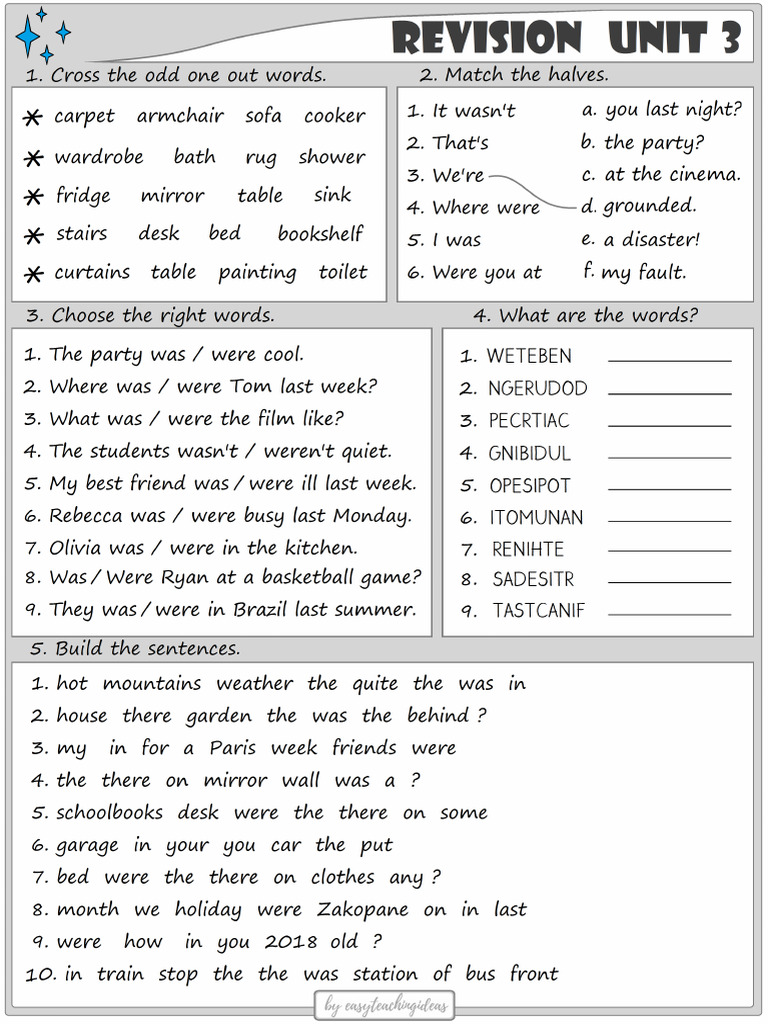 Revision Unit 3 TeamUp2 | PDF