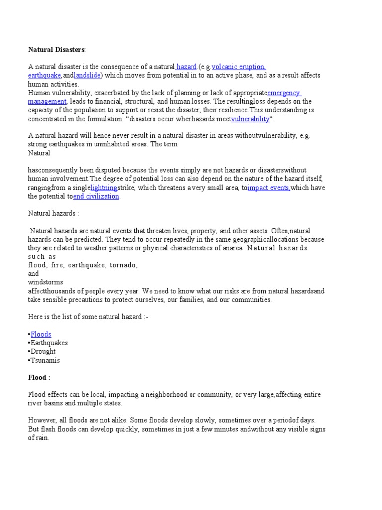 Natural Disasters | PDF | Tsunami | Earthquakes