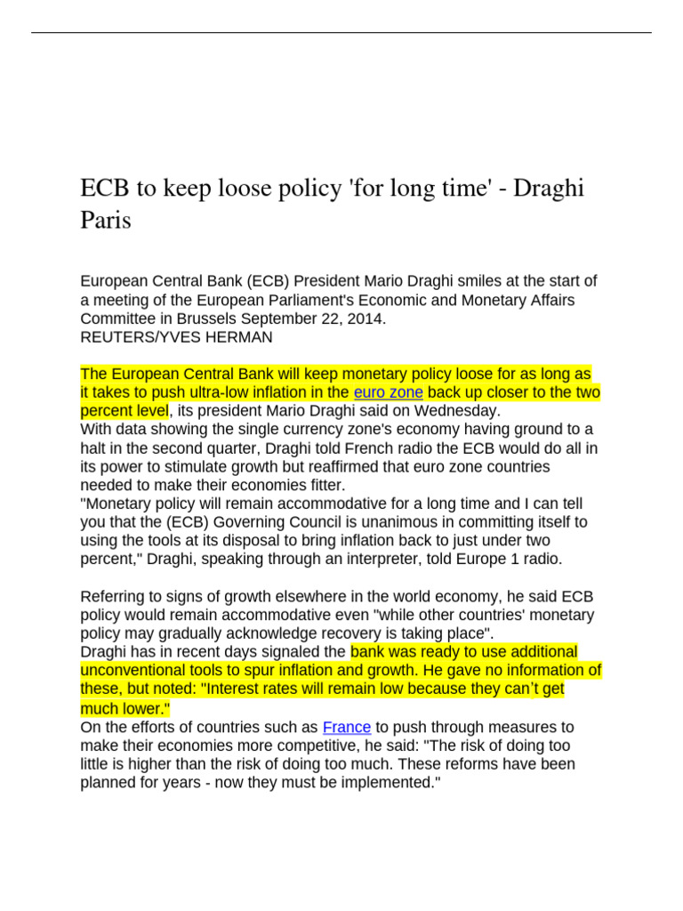 MACRO Draft 2 | PDF | European Central Bank | Unemployment