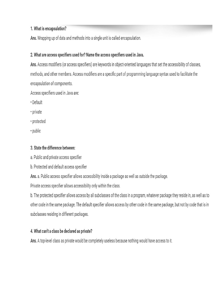 Encapsulation Shortq1 Sol | PDF