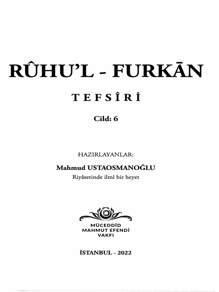 Ruhul Furkan Ci̇ld 6 | PDF