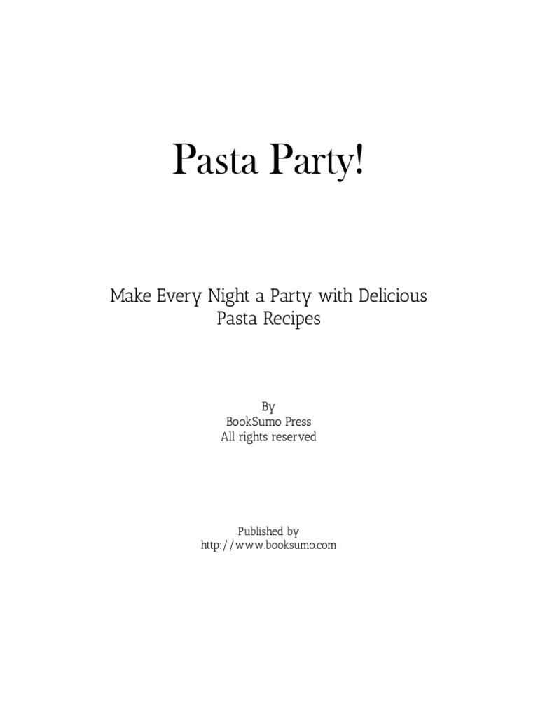 Delicious Pasta Recipes for Every Night | PDF | Spaghetti | Pasta