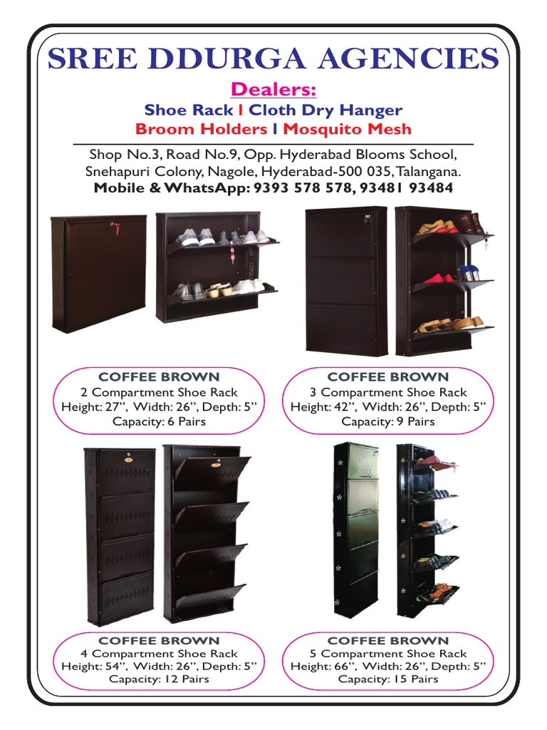 Shoe Rack Options from Sree Ddurga | PDF