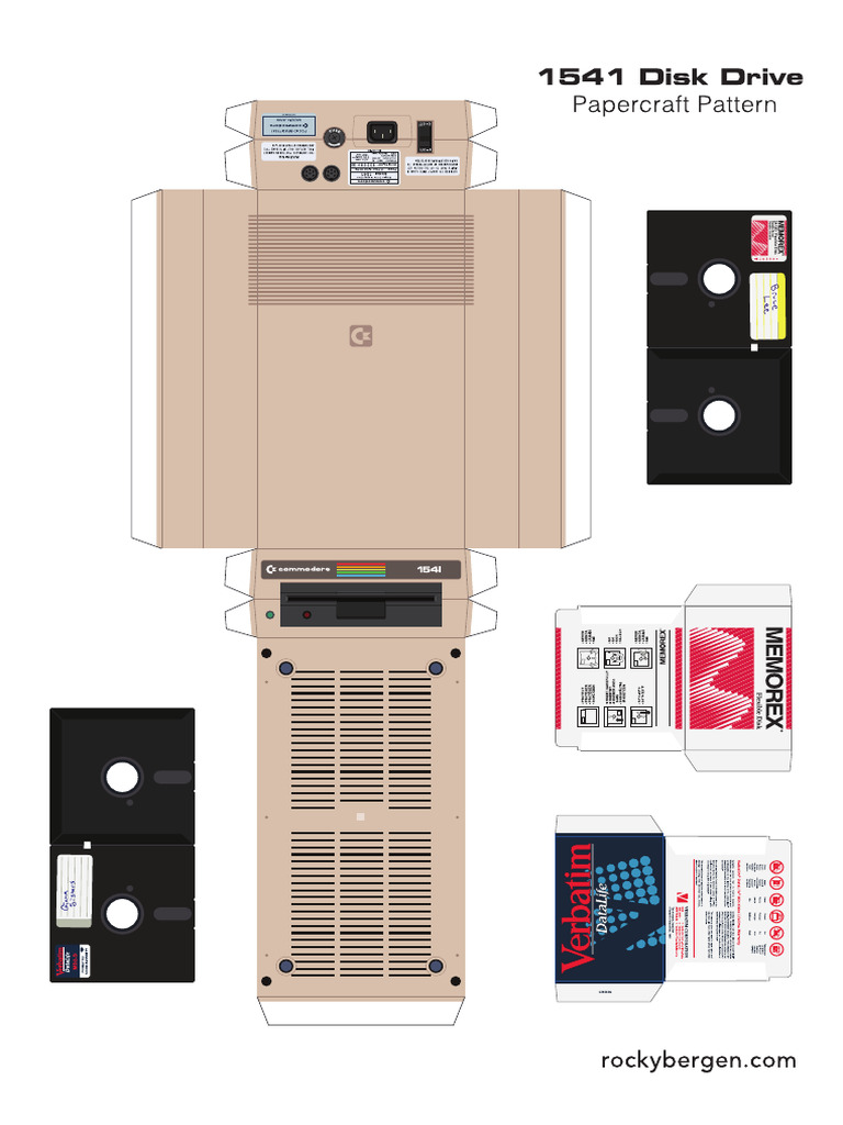 Commodore 64 1701 1541 Papercraft | PDF