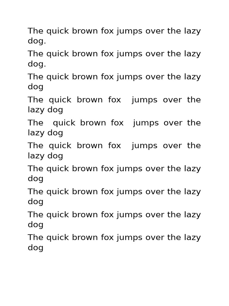 The Quick Brown Fox Jumps Over The Lazy Dog | PDF