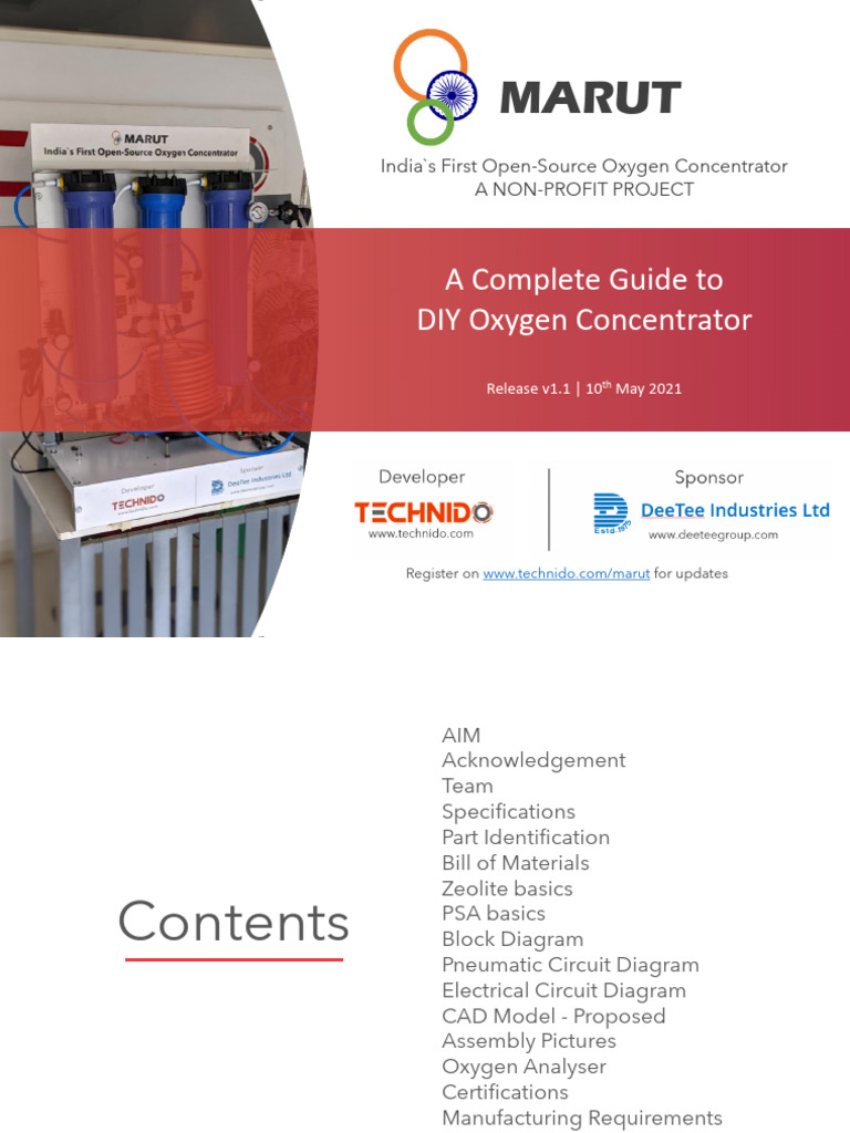 Open Source Oxygen Concentrator - India Marut | PDF | Adsorption | Gases