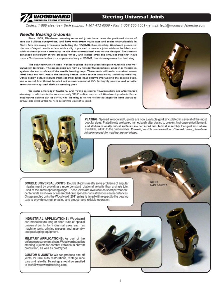 Woodward Steering Universal Joints Guide | PDF | Steering | Welding