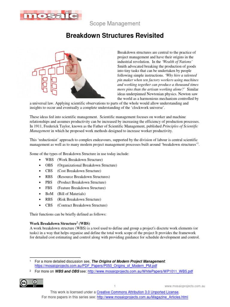 P009 Breakdown Structures | PDF | Project Management