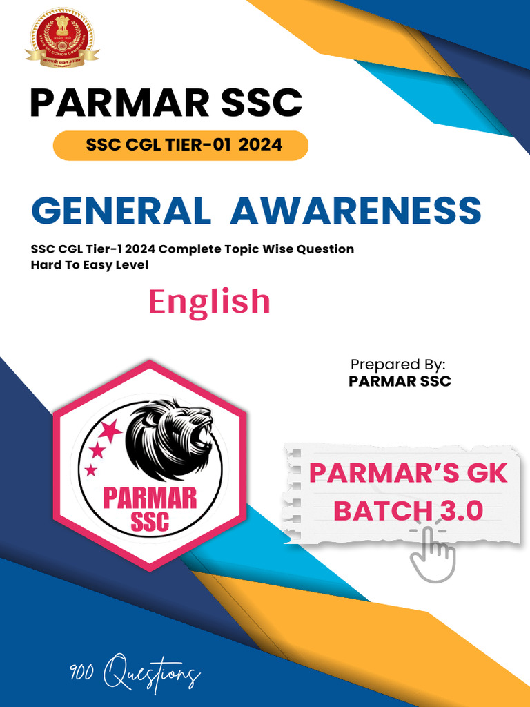 SSC CGL Tier-1 2024 General Awareness | PDF