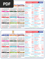 Government Calendar 2026 | PDF