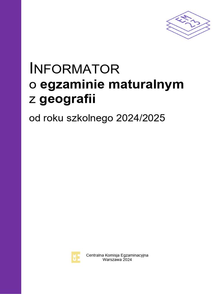 Informator Maturalny Geografia 2025 | PDF