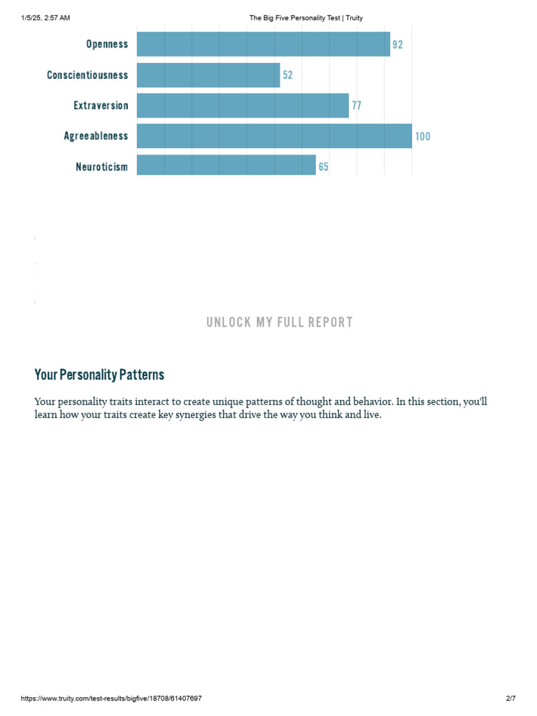 The Big Five Personality Test Pdf