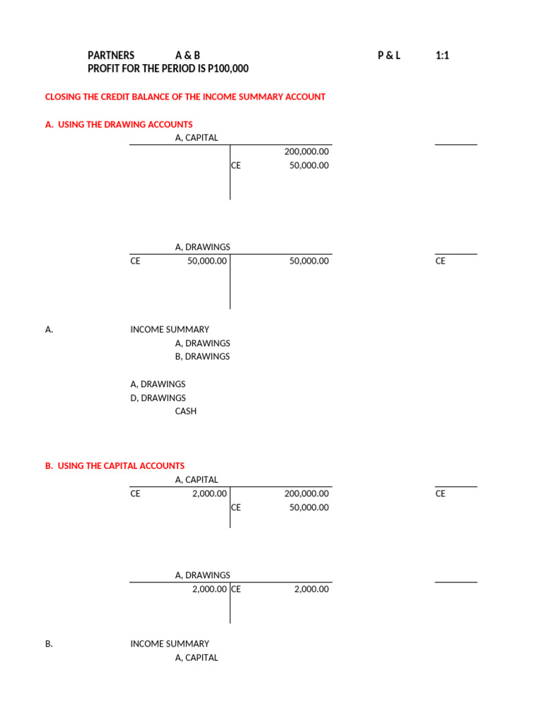 Partnership Profit Distribution Methods | PDF | Odds | Partnership