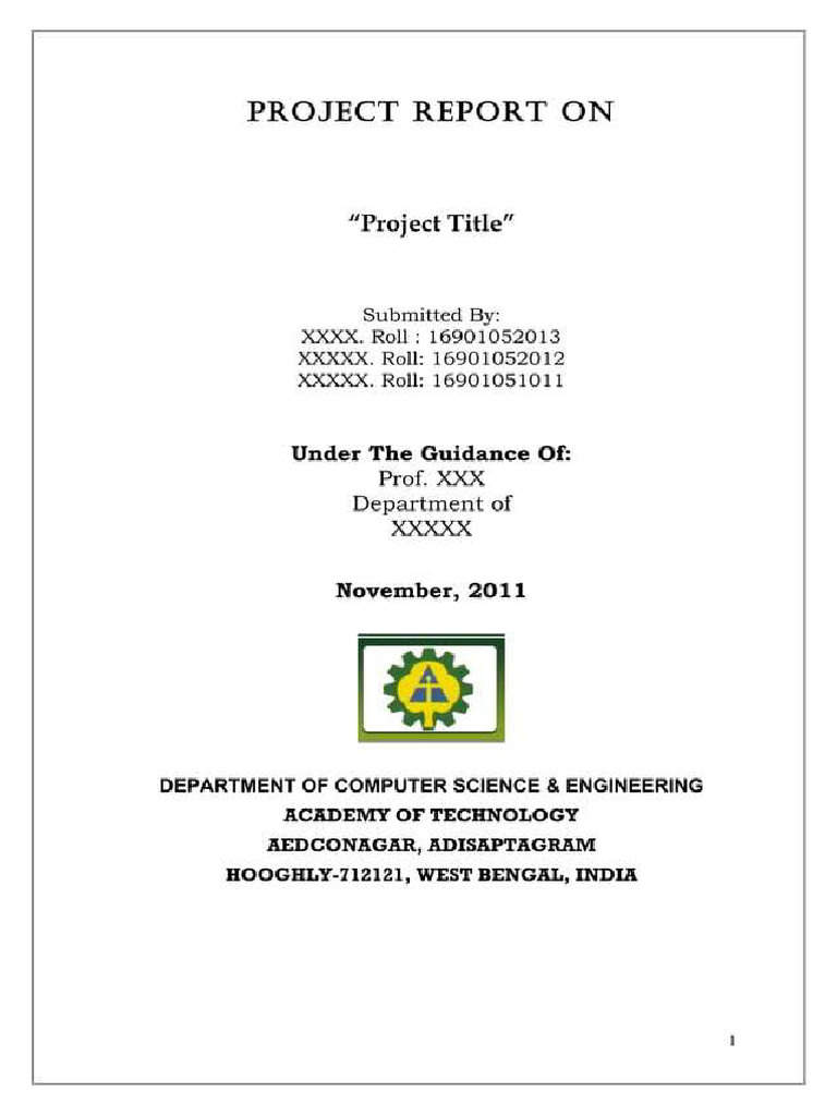 Final Project Report Format | PDF