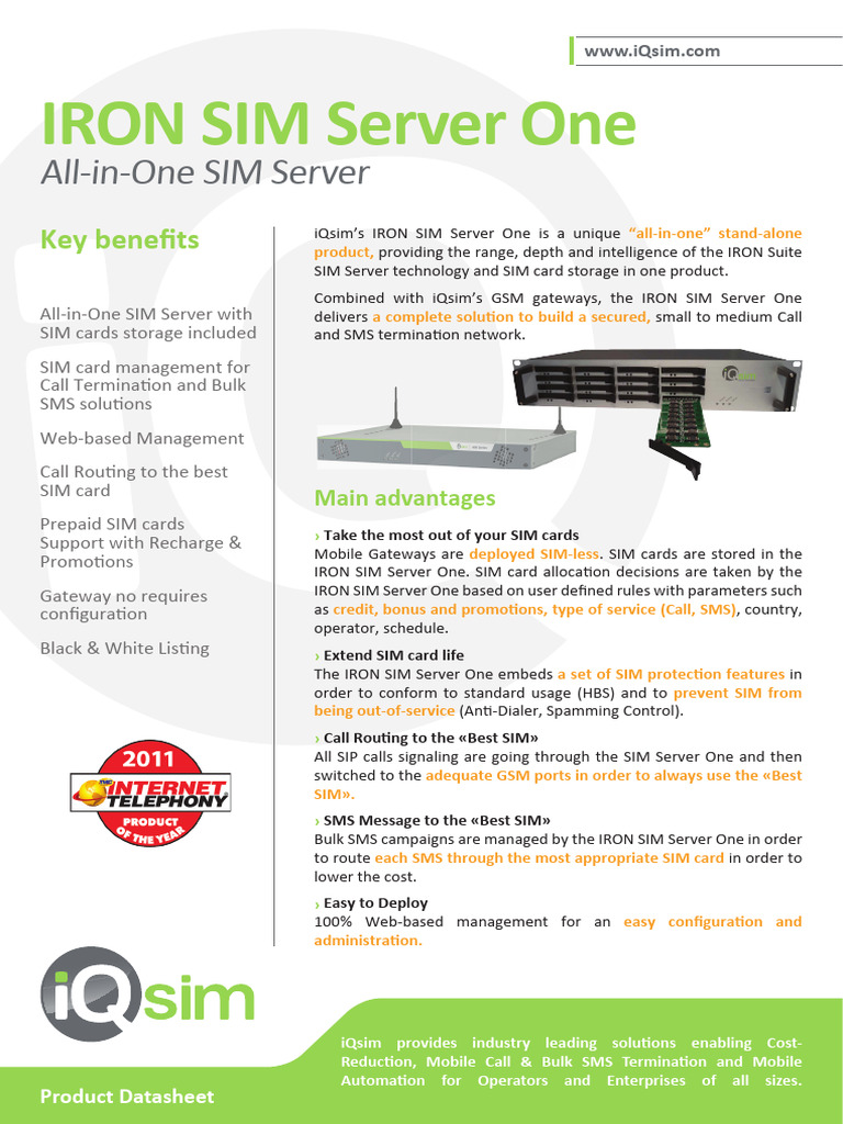IRON SIM Server One DP12 en | PDF | Telecommunications | Computer ...