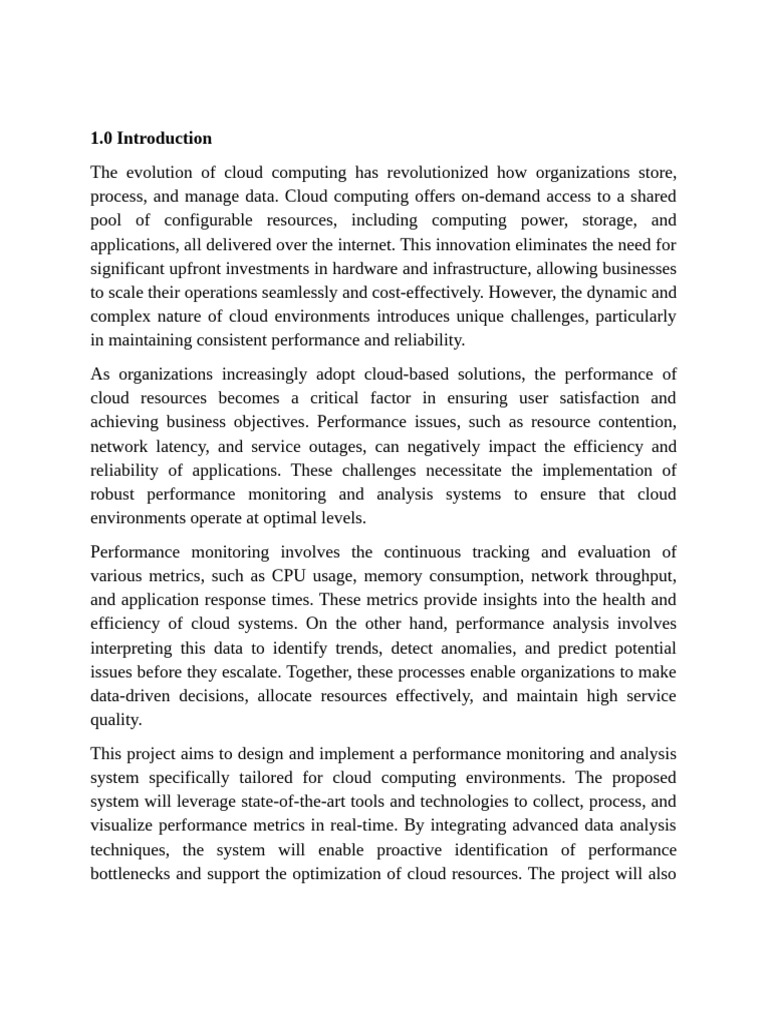 Cloud Performance Monitoring System Design | PDF | Cloud Computing ...