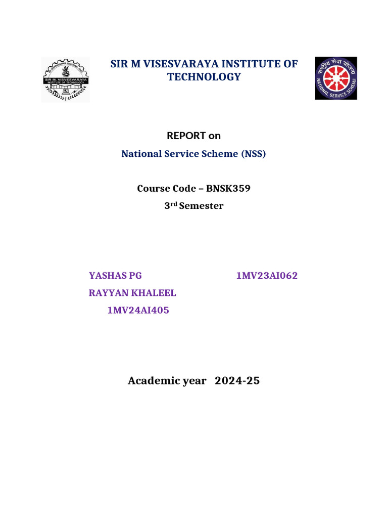 NSS Activities Report 2024-25 | PDF
