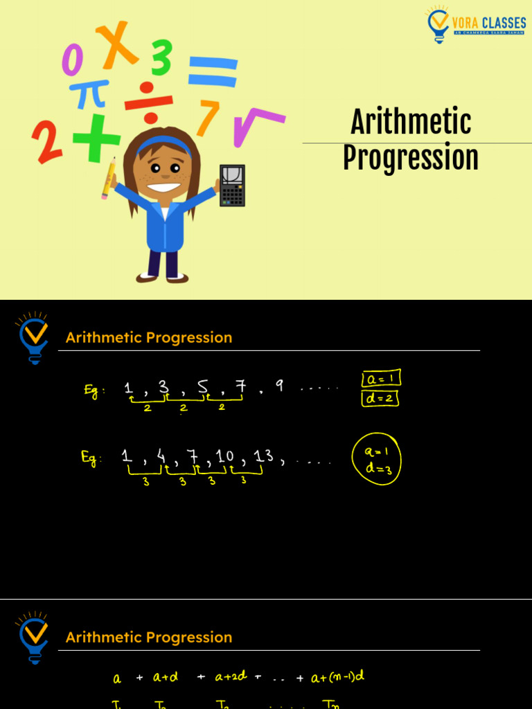 Understanding Arithmetic Progression Concepts | PDF | Mean | Ratio