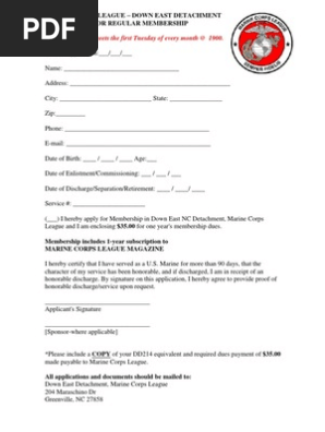 Application for Membership
