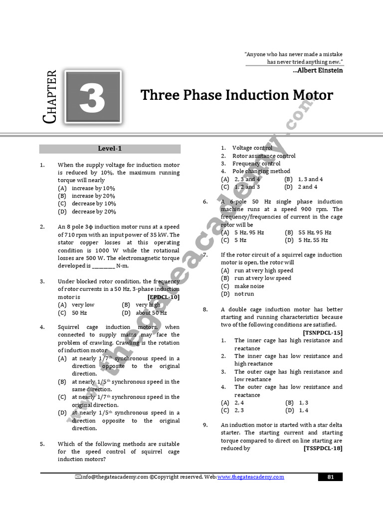 Three Phase Induction Motor Analysis | PDF | Electric Motor | Physical ...